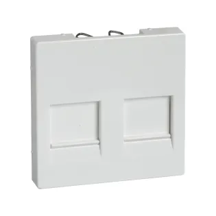 Schneider Electric MTN4562-0319, Merten System M, Beyaz, Boş Data Prizi Kapağı, İkili, RJ45