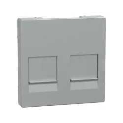 Schneider Electric MTN4562-0460, Merten System M, Alüminyum, Boş Data Prizi Kapağı, İkili, RJ45
