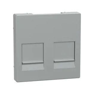 Schneider Electric MTN4562-0460, Merten System M, Alüminyum, Boş Data Prizi Kapağı, İkili, RJ45