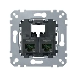 Schneider Electric MTN4576-0002, Merten, Data Prizi Mekanizması, İkili, RJ45, Cat6 UTP