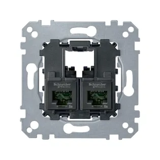 Schneider Electric MTN4576-0002, Merten, Data Prizi Mekanizması, İkili, RJ45, Cat6 UTP