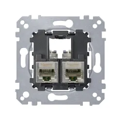Schneider Electric MTN4576-0022, Merten, Data Prizi Mekanizması, İkili, RJ45, Cat6a STP