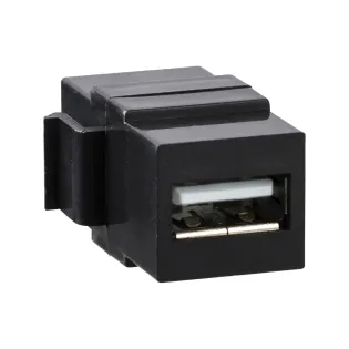 Schneider Electric MTN4581-0001, Merten, Boş Multimedya Priz Mekanizması için USB 2.0 Keystone Konnektör