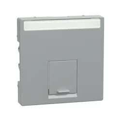 Schneider Electric MTN465860, Merten System M, Alüminyum, Data Prizi Kapağı, Tekli, RJ45