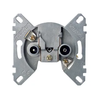 Schneider Electric MTN466099, Merten, R/TV-SAT Prizi, Geçişli, Sonlu, 2 Çıkışlı