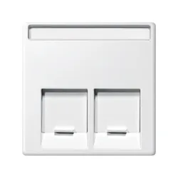 Schneider Electric MTN469919, Merten System M, Beyaz, Data Prizi Kapağı, İkili, RJ45