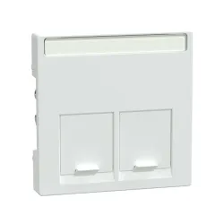 Schneider Electric MTN469925, Merten System M, Aktif Beyaz, Data Prizi Kapağı, İkili, RJ45