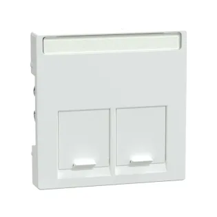 Schneider Electric MTN469925, Merten System M, Aktif Beyaz, Data Prizi Kapağı, İkili, RJ45