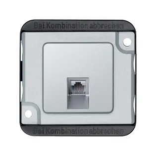 Schneider Electric MTN470660, Merten Anti-Vandalizm, Alüminyum, Data Prizi, RJ45