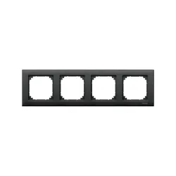 Schneider Electric MTN486414, Merten System M-Plan, Antrasit, Dörtlü Çerçeve