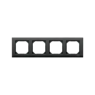 Schneider Electric MTN486414, Merten System M-Plan, Antrasit, Dörtlü Çerçeve