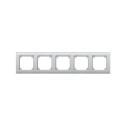 Schneider Electric MTN486560, Merten System M-Plan, Alüminyum, Beşli Çerçeve