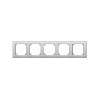Schneider Electric MTN486560, Merten System M-Plan, Alüminyum, Beşli Çerçeve