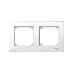 Schneider Electric MTN515219, Merten System M-Plan, Beyaz, İkili Çerçeve