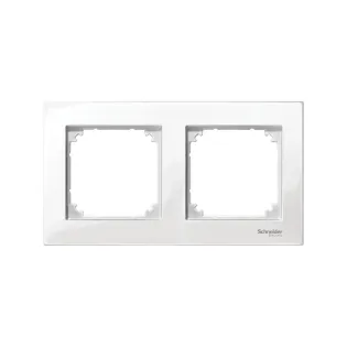 Schneider Electric MTN515219, Merten System M-Plan, Beyaz, İkili Çerçeve