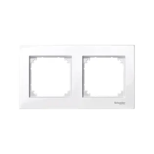 Schneider Electric MTN515225, Merten System M-Plan, Aktif Beyaz, İkili Çerçeve