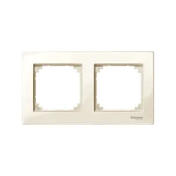 Schneider Electric MTN515244, Merten System M-Plan, Krem, İkili Çerçeve