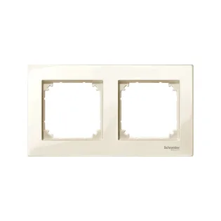 Schneider Electric MTN515244, Merten System M-Plan, Krem, İkili Çerçeve