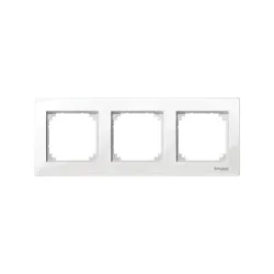 Schneider Electric MTN515319, Merten System M-Plan, Beyaz, Üçlü Çerçeve
