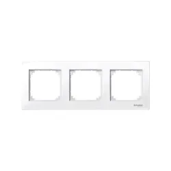 Schneider Electric MTN515325, Merten System M-Plan, Aktif Beyaz, Üçlü Çerçeve