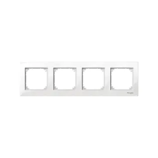 Schneider Electric MTN515419, Merten System M-Plan, Beyaz, Dörtlü Çerçeve