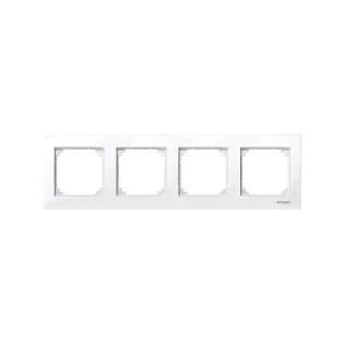 Schneider Electric MTN515425, Merten System M-Plan, Aktif Beyaz, Dörtlü Çerçeve