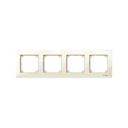 Schneider Electric MTN515444, Merten System M-Plan, Krem, Dörtlü Çerçeve