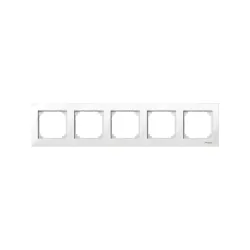 Schneider Electric MTN515519, Merten System M-Plan, Beyaz, Beşli Çerçeve