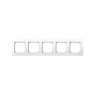 Schneider Electric MTN515519, Merten System M-Plan, Beyaz, Beşli Çerçeve