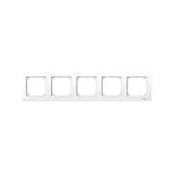 Schneider Electric MTN515525, Merten System M-Plan, Aktif Beyaz, Beşli Çerçeve