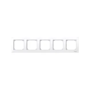 Schneider Electric MTN515525, Merten System M-Plan, Aktif Beyaz, Beşli Çerçeve
