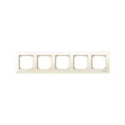 Schneider Electric MTN515544, Merten System M-Plan, Krem, Beşli Çerçeve
