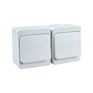 Schneider Electric NML7700121, Nemliyer, Beyaz, Sıva Üstü Kombine İkili Anahtar