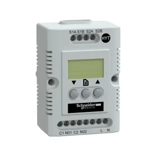 Schneider Electric NSYCCOHYT230VID, ClimaSys, Elektronik Pano Nem ve Sıcaklık Ölçer(Higroterm), Nem %20-%80, Sıcaklık -40...+80°C, 200-240 Volt AC