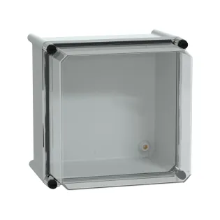 Schneider Electric NSYPLS2727AG, PanelSeT PLS, 270x270x230mm, Şeffaf Polikarbonat Kapaklı Polyester Kutu, IP66