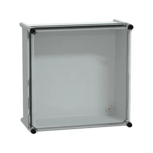Schneider Electric NSYPLS3636G, PanelSeT PLS, 360x360x180mm, Şeffaf Polikarbonat Kapaklı Polyester Kutu, IP66