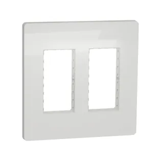 Schneider Electric NU022418, Unica System Plus, Beyaz, 2x4 Modül Çerçeve