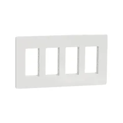 Schneider Electric NU024418, Unica System Plus, Beyaz, 4x4 Modül Çerçeve