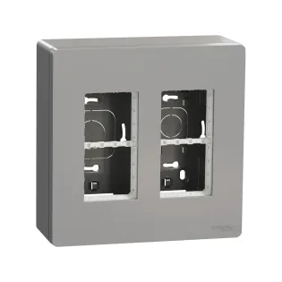 Schneider Electric NU122430, Unica System Plus, Alüminyum, 2x4 Modül Sıva Üstü Dikey Çalışma İstasyonu