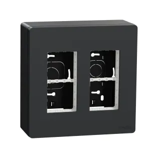 Schneider Electric NU122454, Unica System Plus, Antrasit, 2x4 Modül Sıva Üstü Dikey Çalışma İstasyonu