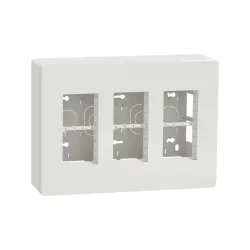 Schneider Electric NU123418, Unica System Plus, Beyaz, 3x4 Modül Sıva Üstü Dikey Çalışma İstasyonu