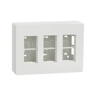 Schneider Electric NU123418, Unica System Plus, Beyaz, 3x4 Modül Sıva Üstü Dikey Çalışma İstasyonu