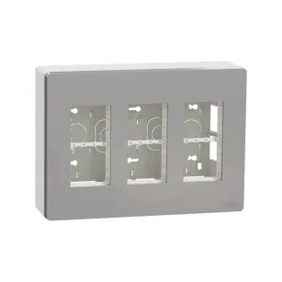 Schneider Electric NU123430, Unica System Plus, Alüminyum, 3x4 Modül Sıva Üstü Dikey Çalışma İstasyonu