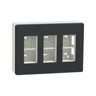 Schneider Electric NU123454, Unica System Plus, Antrasit, 3x4 Modül Sıva Üstü Dikey Çalışma İstasyonu