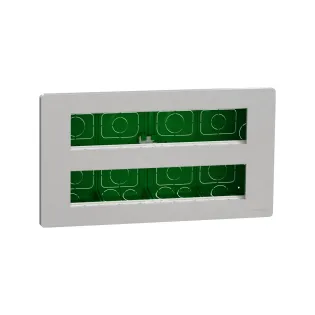 Schneider Electric NU171030, Unica System Plus, Alüminyum, 2x10 Modül Sıva Altı Yatay Çalışma İstasyonu