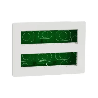 Schneider Electric NU171820, Unica System Plus, Beyaz, 2x8 Modül Sıva Altı Yatay Çalışma İstasyonu