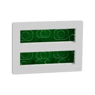 Schneider Electric NU171830, Unica System Plus, Alüminyum, 2x8 Modül Sıva Altı Yatay Çalışma İstasyonu