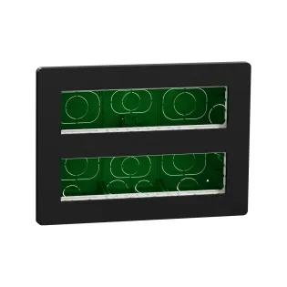 Schneider Electric NU171854, Unica System Plus, Antrasit, 2x8 Modül Sıva Altı Yatay Çalışma İstasyonu