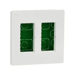 Schneider Electric NU172418, Unica System Plus, Beyaz, 2x4 Modül Sıva Altı Dikey Çalışma İstasyonu