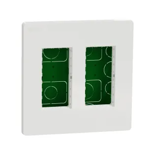 Schneider Electric NU172418, Unica System Plus, Beyaz, 2x4 Modül Sıva Altı Dikey Çalışma İstasyonu